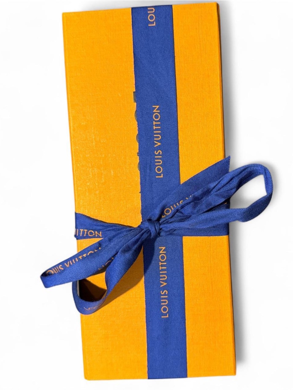 Louis Vuitton Gift Box with Blue Ribbon - Orange Box
